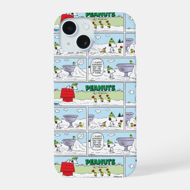 Snoopy & The Zamboni Crew iPhone 15 Case (Back)