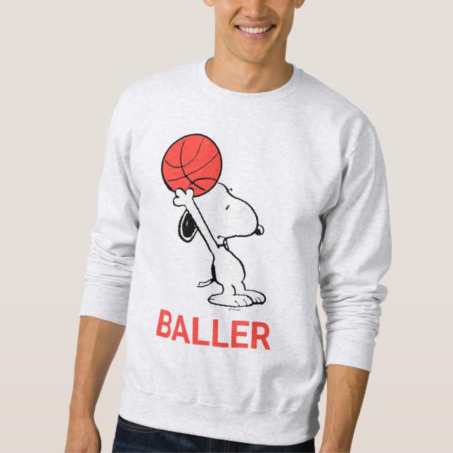 Snoopy Varsity Sports Basketball Sweatshirt (Front)