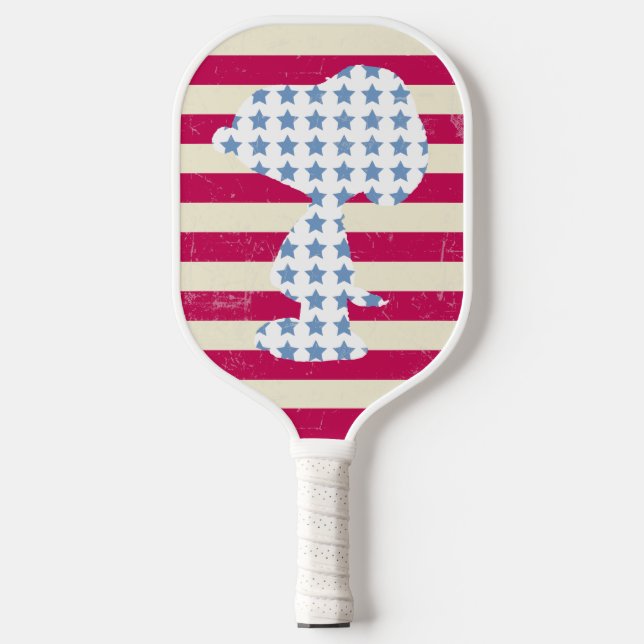 Snoopy Vintage Stars & Stripes Pickleball Paddle (Front)