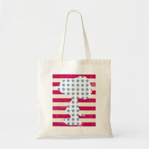 Snoopy Vintage Stars & Stripes Tote Bag