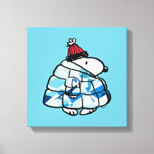 Snoopy Winter Gem Puffer Jacket Canvas Print