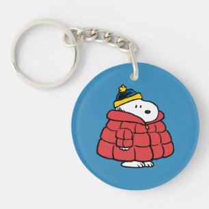 Snoopy Winter in Puffer Coat Keychain