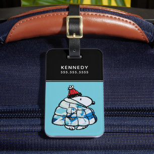 Snoopy Winter in Puffer Coat Luggage Tag