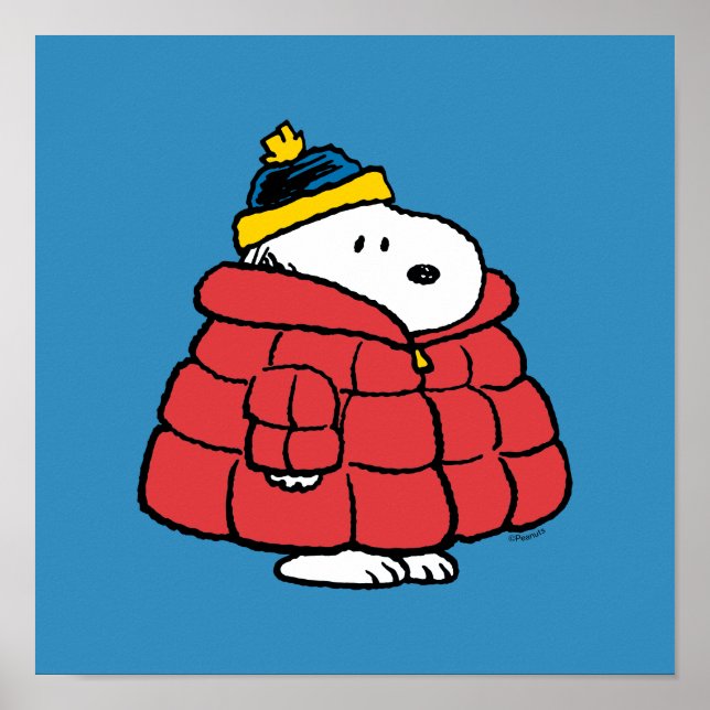 Snoopy Winter in Puffer Coat Poster (Front)