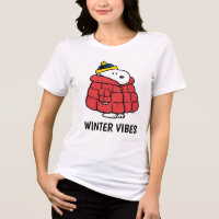Snoopy Winter in Puffer Coat Tri-Blend Shirt