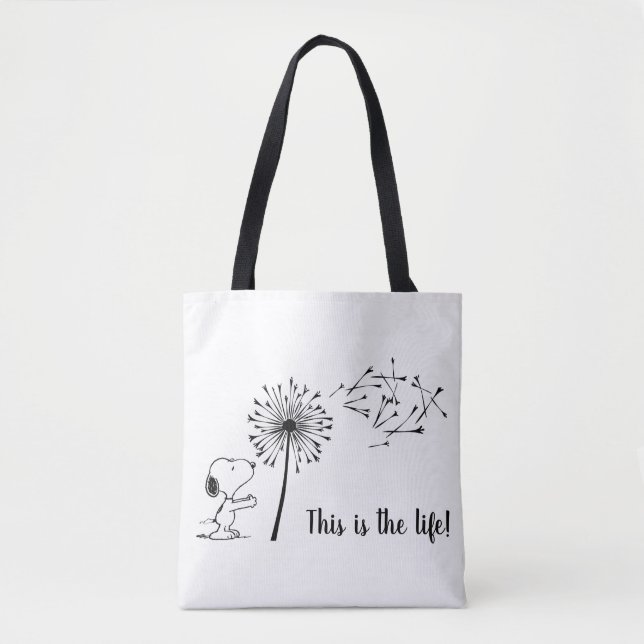 Snoopy With Dandelion Tote Bag (Front)