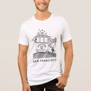 Snoopy, Woodstock, & Charlie Brown on a Trolley Tri-Blend Shirt