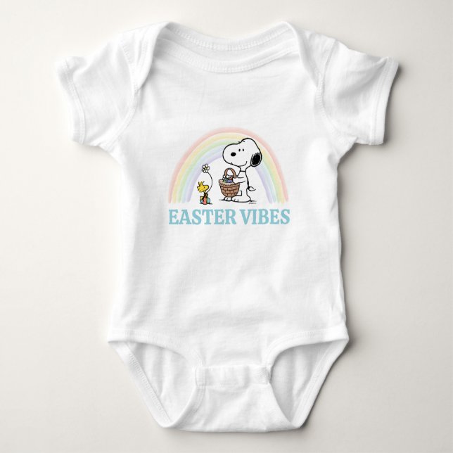 Snoopy & Woodstock - Easter Beagle Baby Bodysuit (Front)