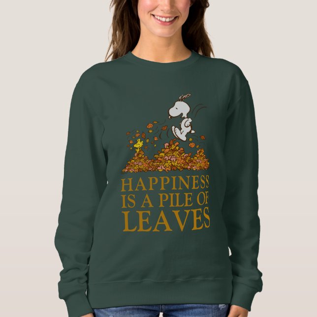 Snoopy & Woodstock Fall Leaves Sweatshirt (Front)