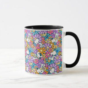 Snoopy & Woodstock Flower Pattern Mug