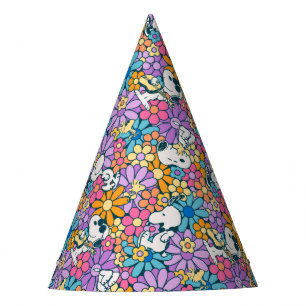 Snoopy & Woodstock Flower Pattern Party Hat