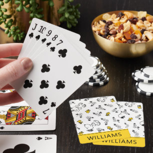 Snoopy & Woodstock Flower Pattern Playing Cards