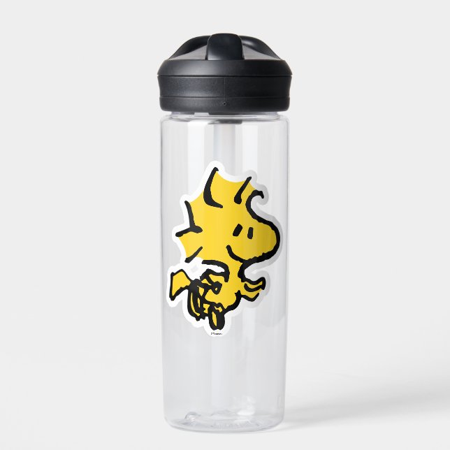 Snoopy & Woodstock Fun & Flowers Water Bottle (Front)