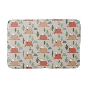 Snoopy & Woodstock Go Camping Pattern Bath Mat