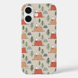 Snoopy & Woodstock Go Camping Pattern iPhone 16 Case