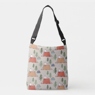 Snoopy & Woodstock Go Camping Pattern Crossbody Bag
