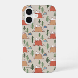 Snoopy & Woodstock Go Camping Pattern iPhone 16 Case