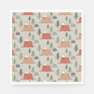 Snoopy & Woodstock Go Camping Pattern Napkin