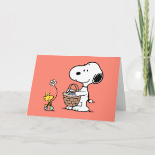 Snoopy & Woodstock Happy Easter Holiday Card