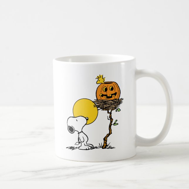 Snoopy & Woodstock Nest With Jack O' Lantern Coffee Mug (Right)