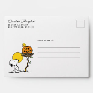 Snoopy & Woodstock Nest With Jack O' Lantern Envelope