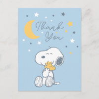 Snoopy & Woodstock Over the Moon Thank You Postcar