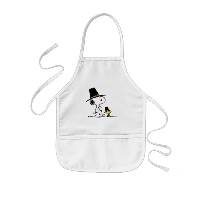 Snoopy & Woodstock Pilgrim Kids Apron (Front)