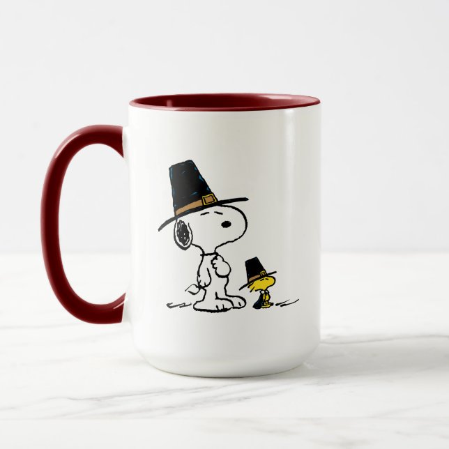 Snoopy & Woodstock Pilgrim Mug (Left)