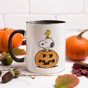 Snoopy & Woodstock Pumpkin Mug