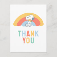 Snoopy & Woodstock Rainbow Baby Shower Postcard