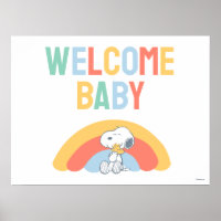 Snoopy & Woodstock Rainbow Baby Shower