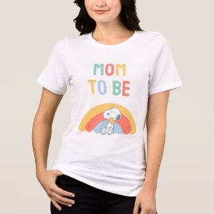 Snoopy & Woodstock Rainbow Baby Shower Tri-Blend Shirt