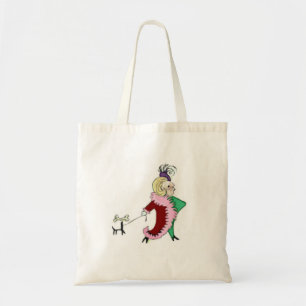 Snooty Lady with a Fur Coat Tote Shopping Bag
