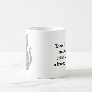 Snooze Button Cat Mug - Original Artwork