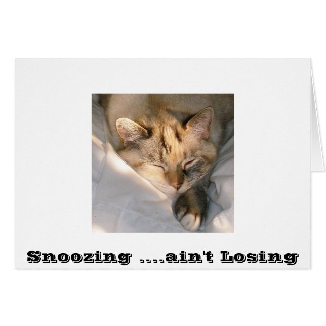 Snoozing ....ain't Losing (Front Horizontal)