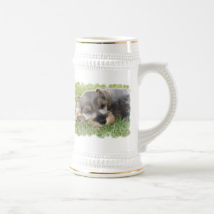 Snoozing Schnauzer Beer Stein