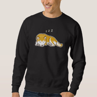 Snoozing Shiba Inu Dog Pixelart Sweatshirt