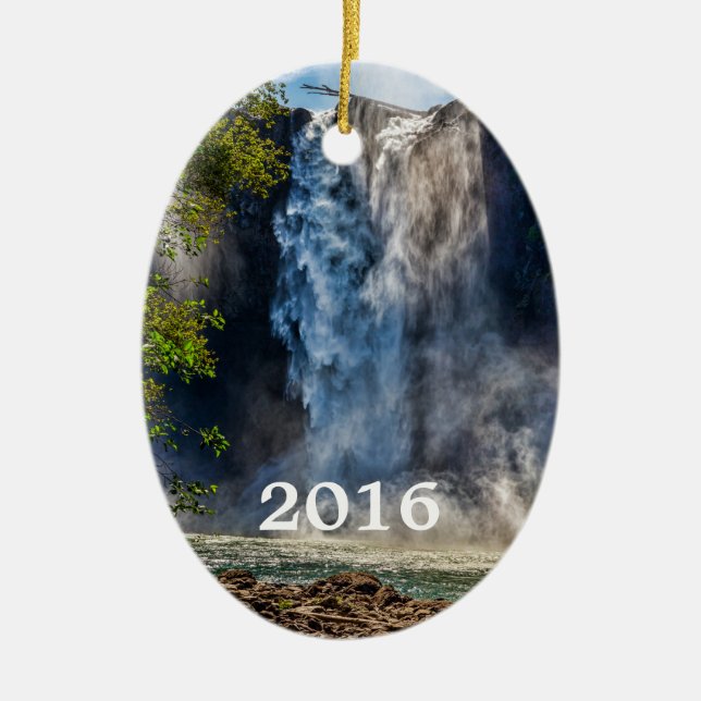 Snoqualmie Ceramic Tree Decoration (Front)