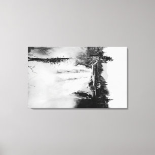 Snoqualmie Falls and Lodge, Washington Photograp Canvas Print
