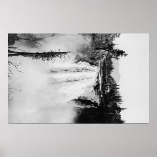 Snoqualmie Falls and Lodge, Washington Photograp Poster