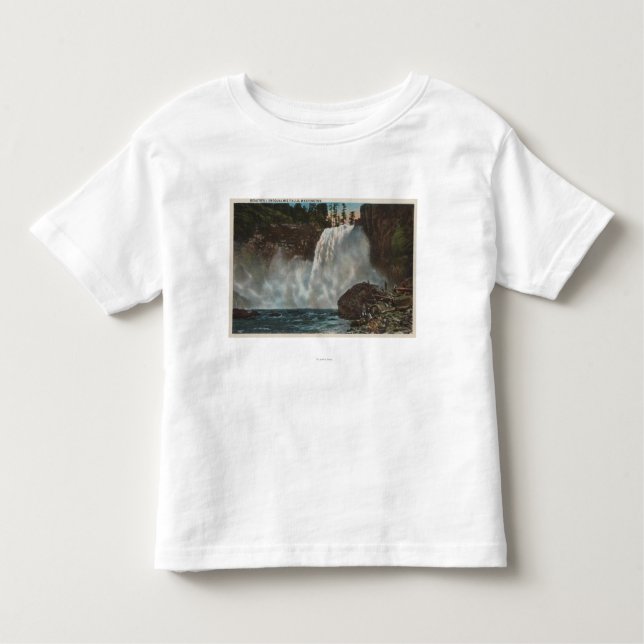Snoqualmie Falls, WA - View of Falls at Bottom Toddler T-Shirt (Front)