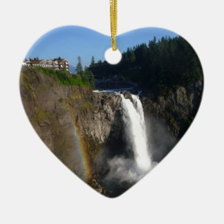 Snoqualmie Falls Washington Ceramic Tree Decoration