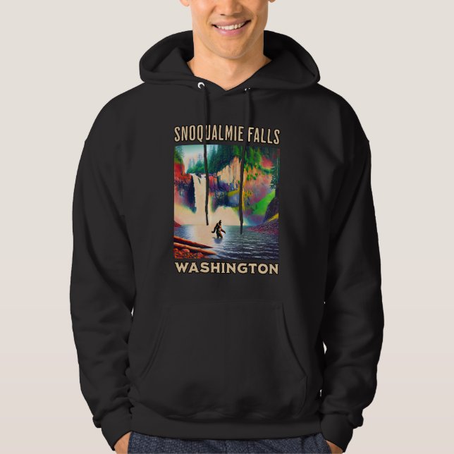 Snoqualmie Falls Washington Shirt, Sasquatch  Hoodie (Front)