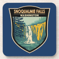 Snoqualmie Falls Washington Waterfall Vintage 
