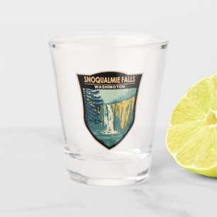 Snoqualmie Falls Washington Waterfall Vintage Shot Glass