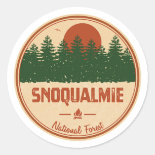 Snoqualmie National Forest Classic Round Sticker