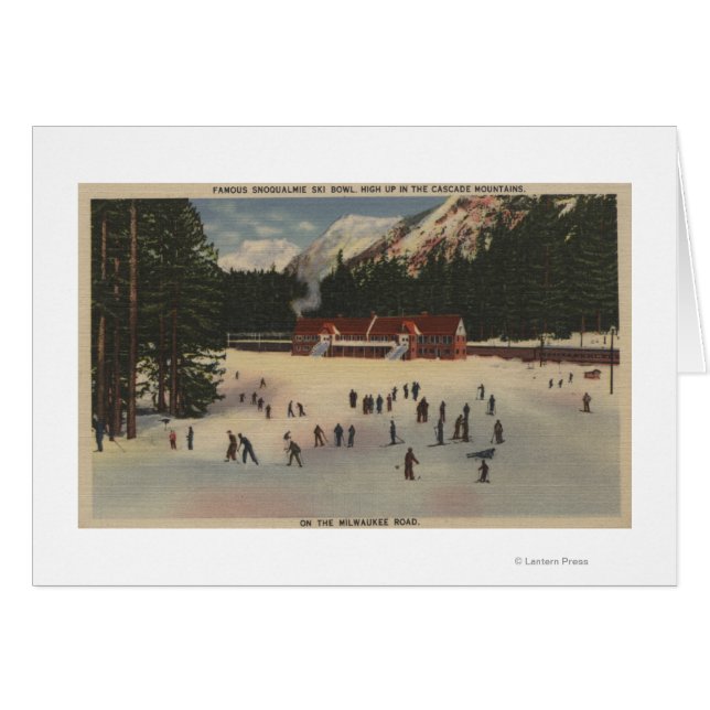 Snoqualmie Ski Area, WA - View of Ski (Front Horizontal)