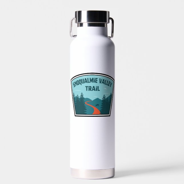 Snoqualmie Valley Trail Washington State Water Bottle (Front)