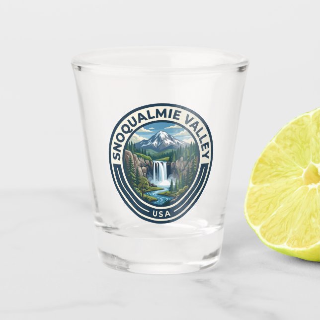 Snoqualmie Valley USA Shot Glass (Front)