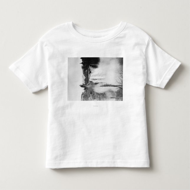 Snoqualmie, WA - Falls and Lodge Photograph Toddler T-Shirt (Front)